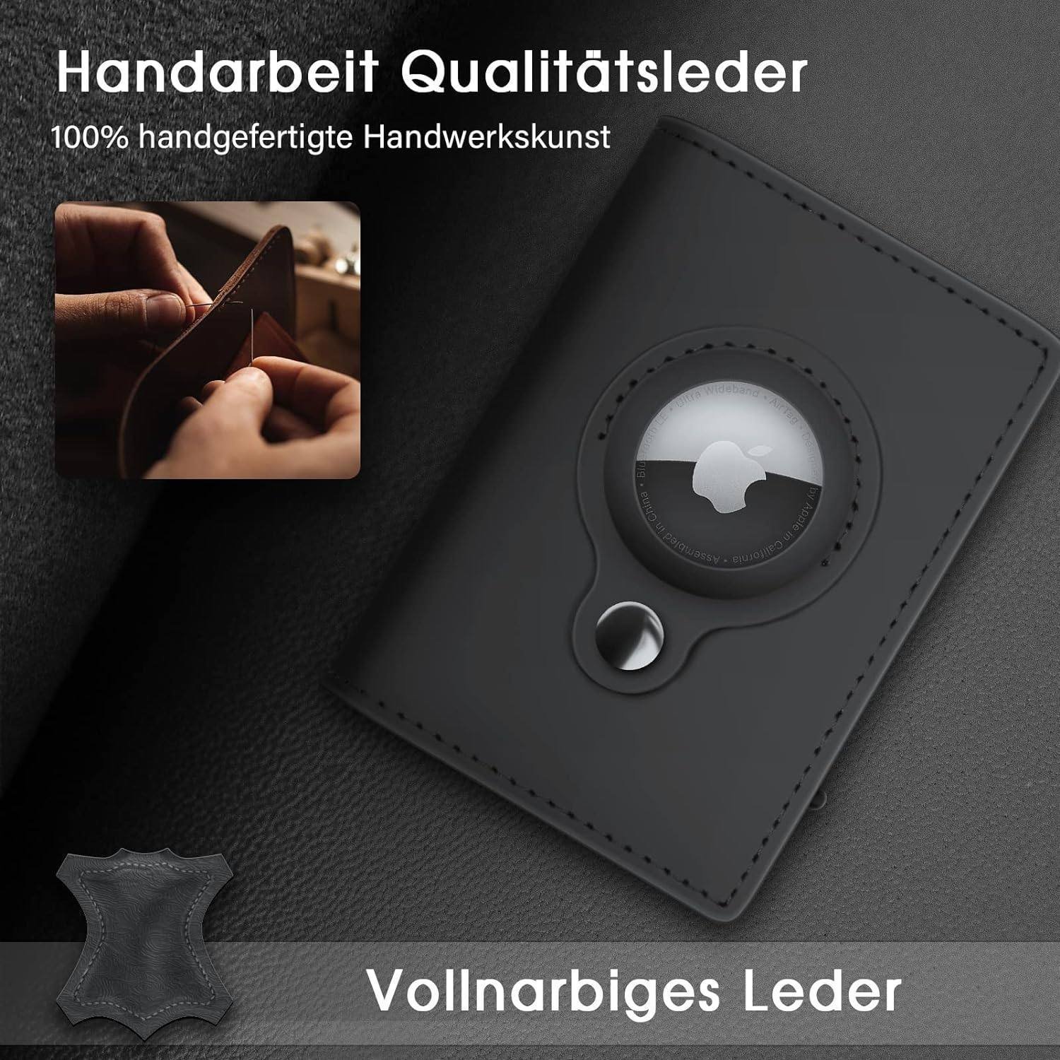 Premium Leather AirTag Pop-up Wallet - Image 2