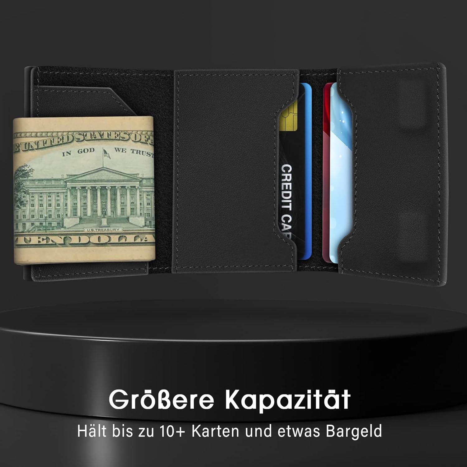 Premium Leather AirTag Pop-up Wallet - Image 5