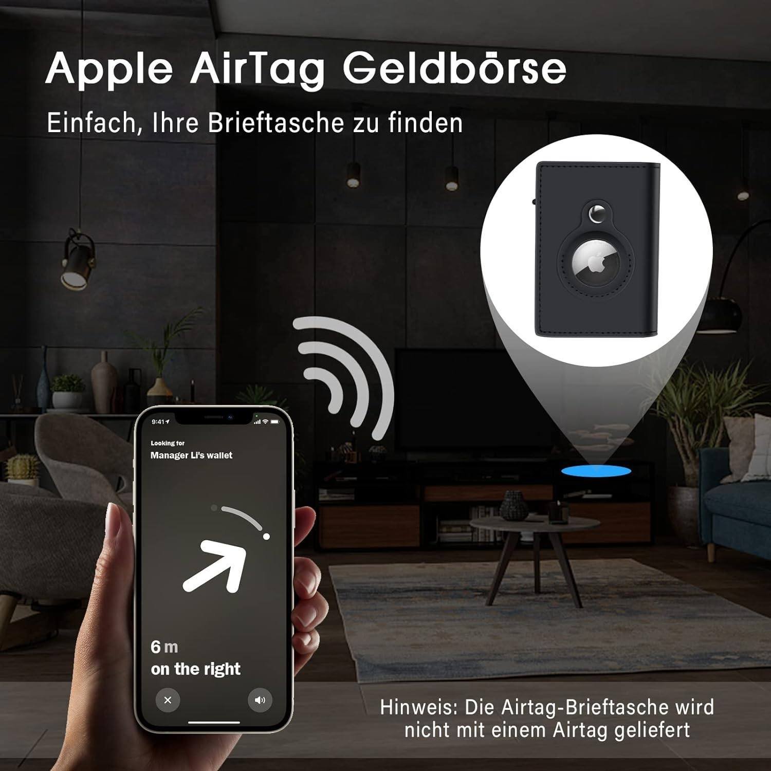 Premium Leather AirTag Pop-up Wallet - Image 3