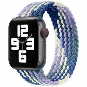 Blue & White TG Braided Solo Loop Apple Watch Band