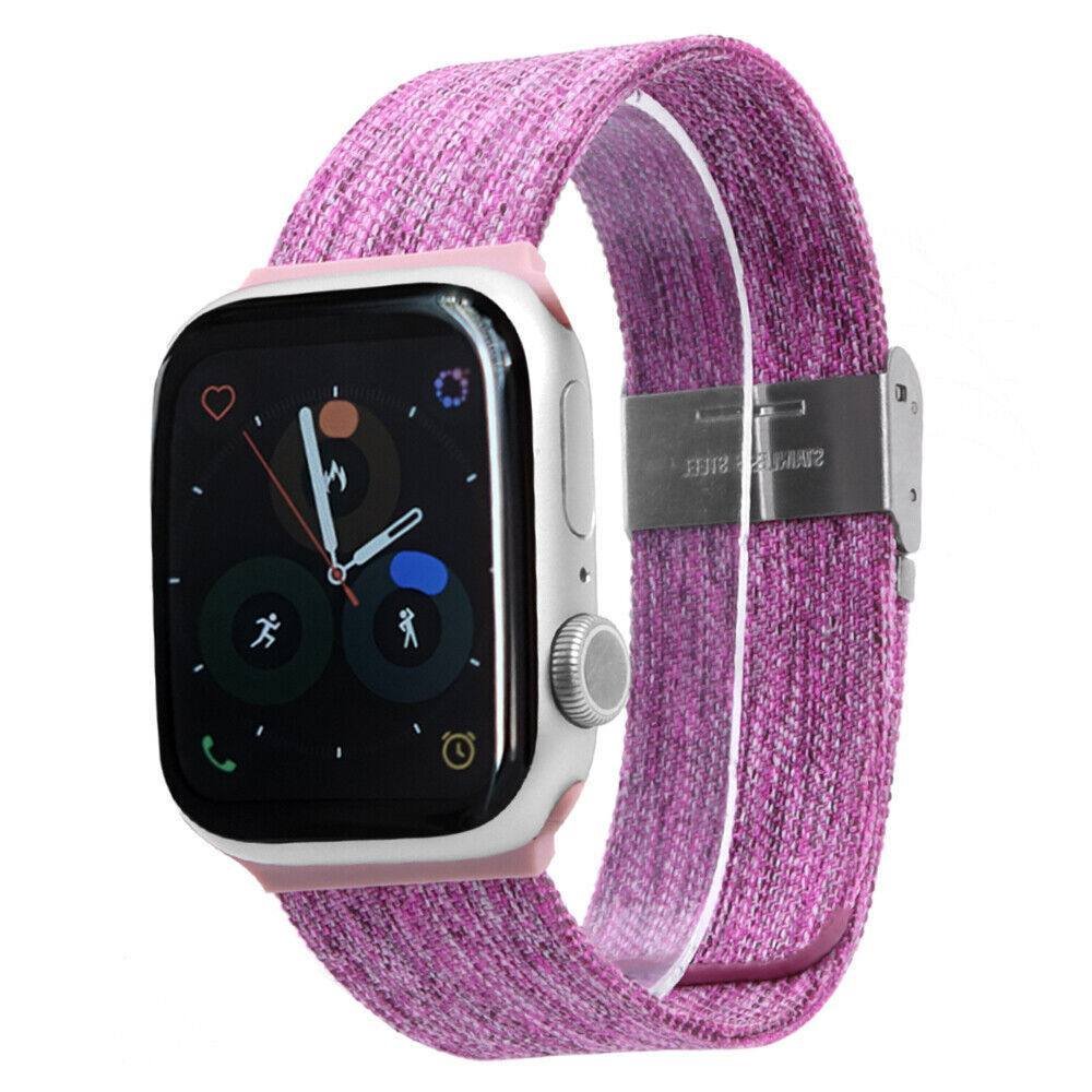 Pink&Purple TG Denim Buckle Band Apple Watch Band
