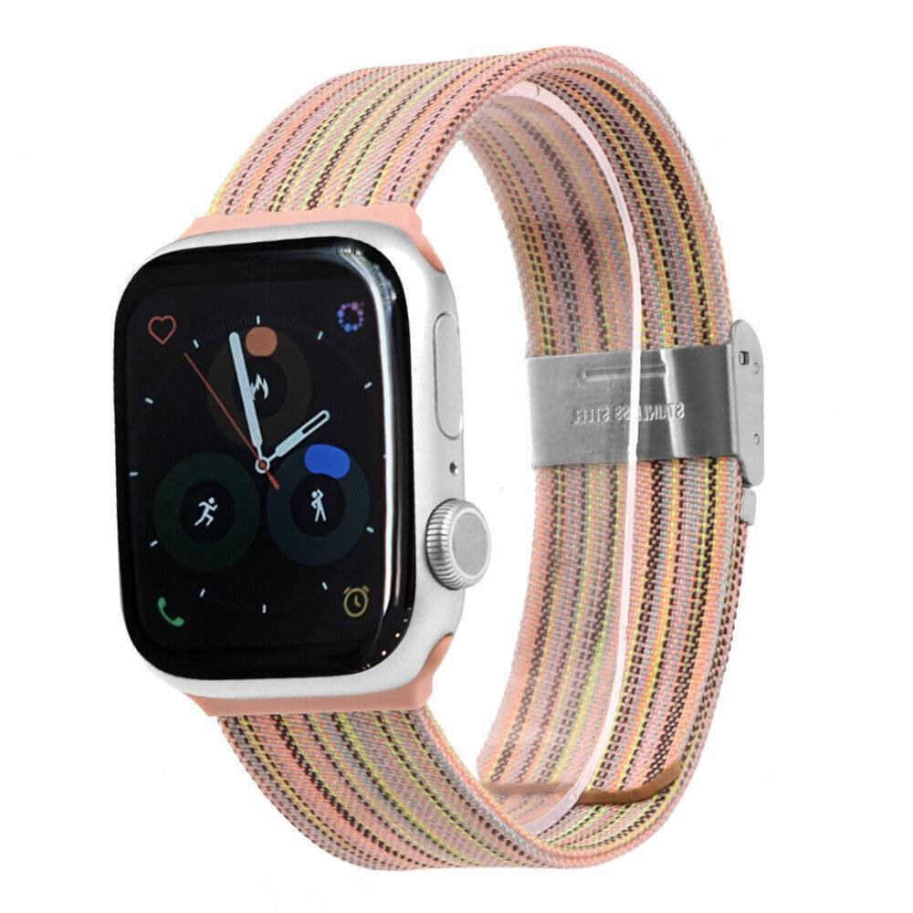 Rainbow TG Denim Buckle Band Apple Watch Band
