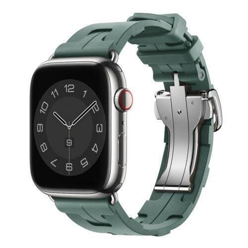 Pine Green TG Deployment Buckle Band Apple Watch Band