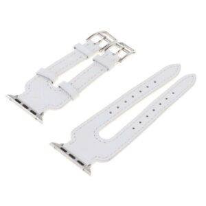 White TG Double Buckle Band Apple Watch Band