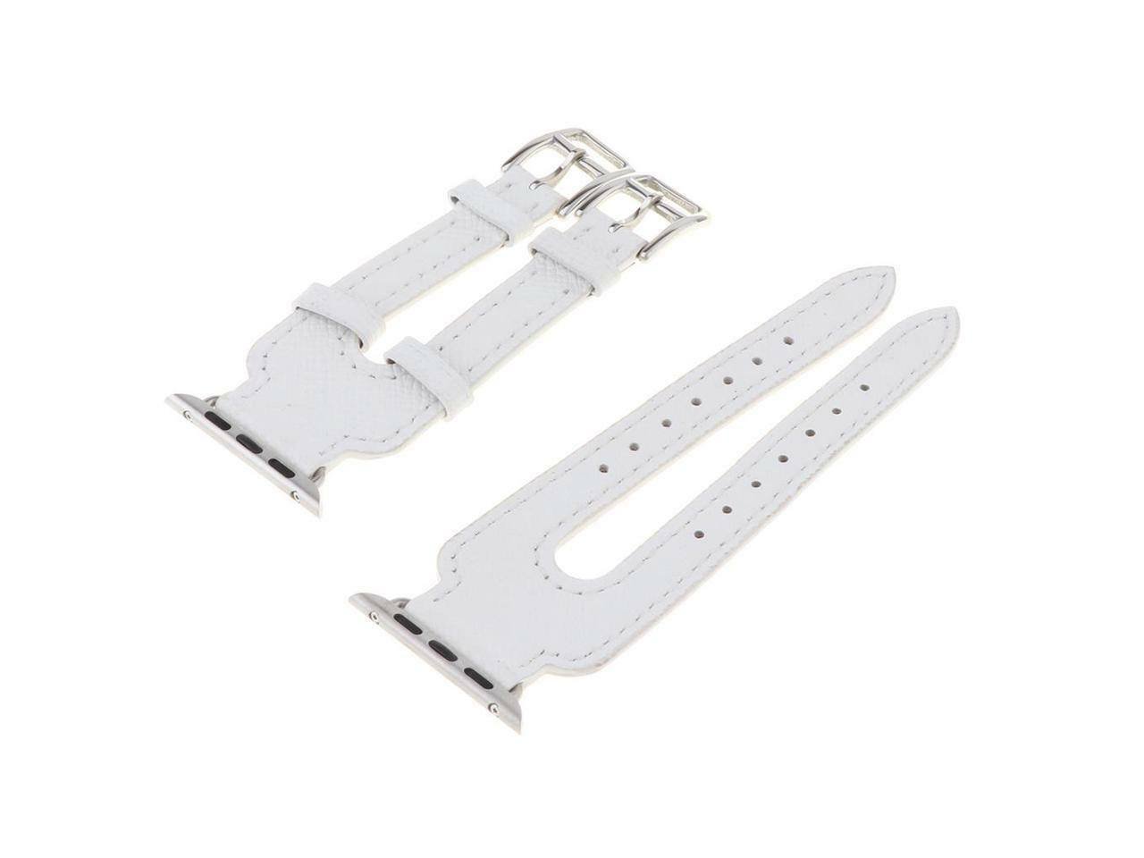 White TG Double Buckle Band Apple Watch Band