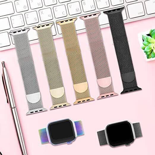 Blue TG Metal Magnetic Stainless Steel Strap Apple Watch Band - Image 6