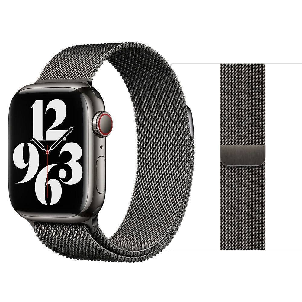 Black TG Metal Magnetic Stainless Steel Strap Apple Watch Band