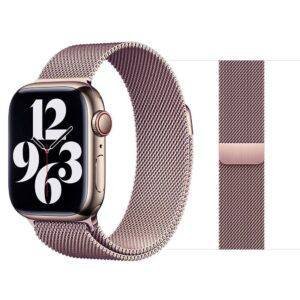 Pink TG Metal Magnetic Stainless Steel Strap Apple Watch Band
