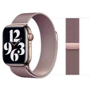 Pink TG Metal Magnetic Stainless Steel Strap Apple Watch Band