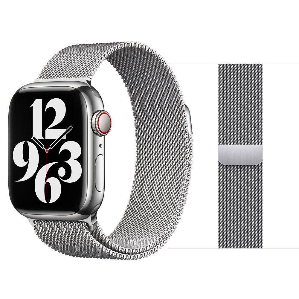 Silver TG Metal Magnetic Stainless Steel Strap Apple Watch Band