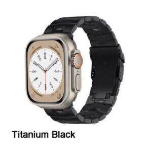 Black TG Titanium Steel Band Apple Watch Band