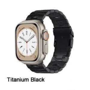 Black TG Titanium Steel Band Apple Watch Band