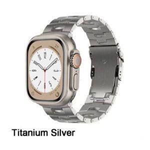 Silver TG Titanium Steel Band Apple Watch Band