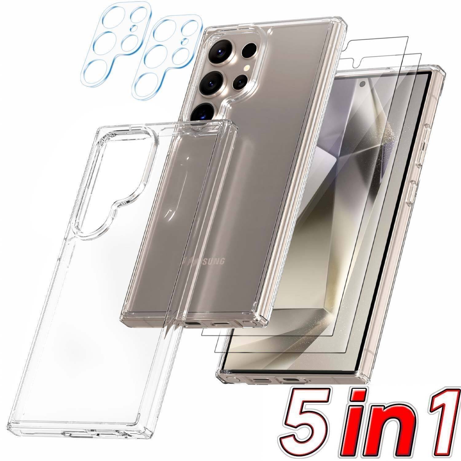 Samsung Galaxy Clear Shockproof Slim TG Case - Full Set 5 in 1