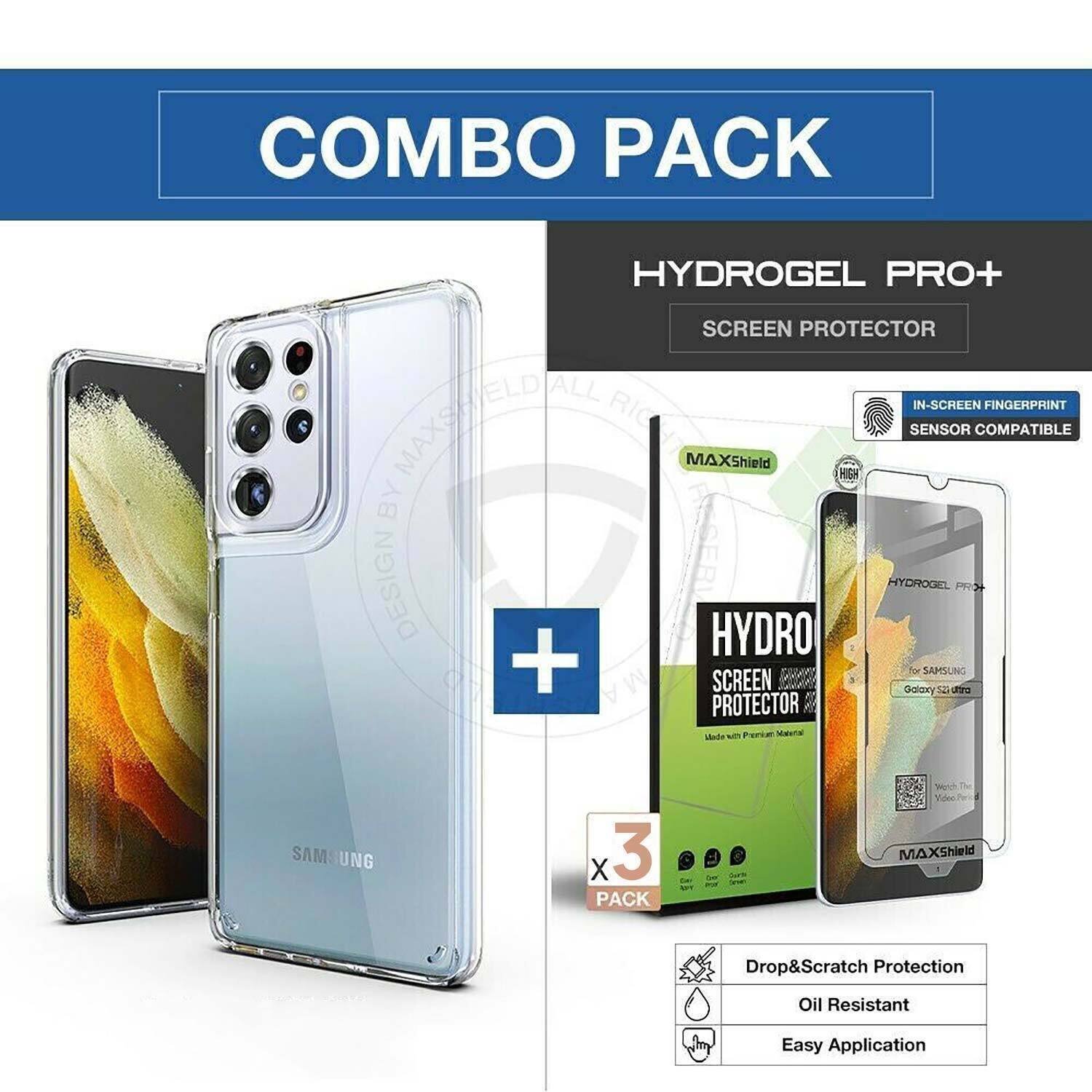 Samsung Galaxy Clear Shockproof Slim TG Case - Full Set 5 in 1 - Image 3